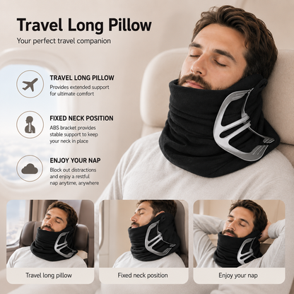 Travel Neck Pillow Adult Nap Support Gelatinous Magnetic Fabric Neck Cushion Comfortable Soft Latex Adult Sleep Aid Pillow