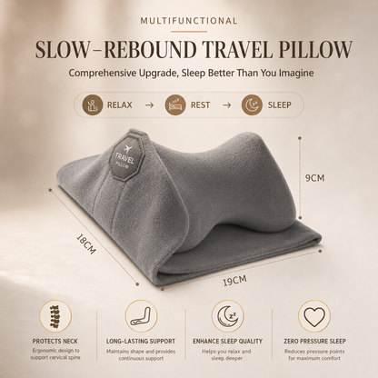 Travel Neck Pillow Adult Nap Support Gelatinous Magnetic Fabric Neck Cushion Comfortable Soft Latex Adult Sleep Aid Pillow